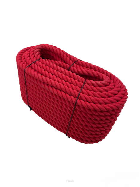 Lina bawełniana czerwona 30 mm - 50 metrów bieżących