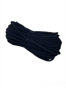 Lina bawełniana czarna 8 mm - 50 metrów bieżących