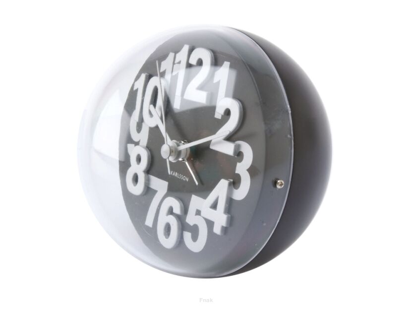 Budzik KARLSSON Numbers In Relief czarny