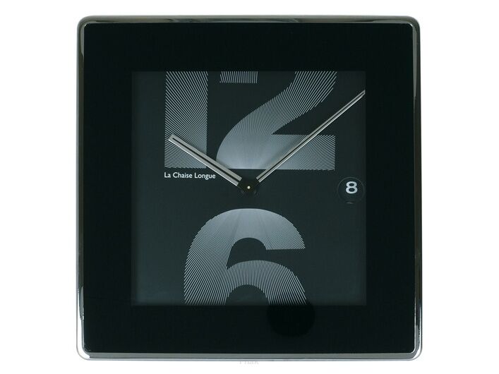 Zegar biurowy ścienny 12/6 czarny