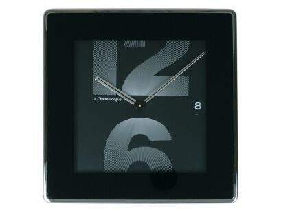 Zegar biurowy ścienny 12/6 czarny