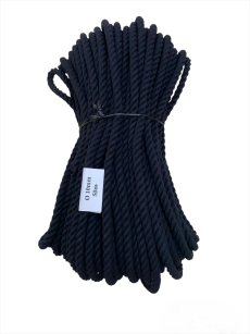 Lina bawełniana czarna fi 10 mm - 50 metrów bieżących