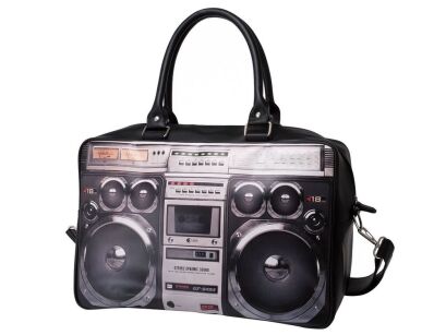 Torba na ramię WANTED z nadrukiem magnetofonu