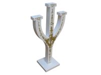 Stojący świecznik SILLY Fatflat Trio biało-złoty - 2