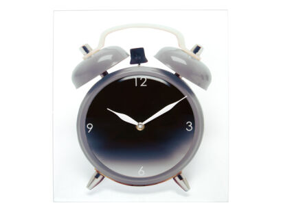 Zegar dziecięcy ścienny SILLY TwinBell srebrny