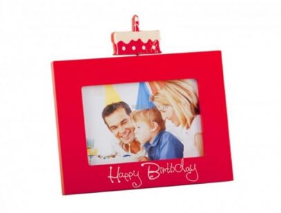 Ramka na zdjęcie Happy Birthday czerwona